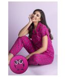 Clovia Cotton Nightsuit Sets - Purple Pack of 2