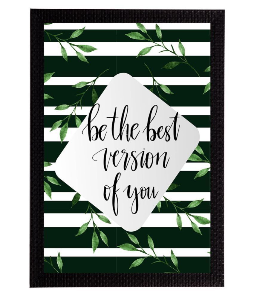     			eCraftIndia "Be The Best Version Of You" Motivational Quote Satin Matt Texture UV Art Painting