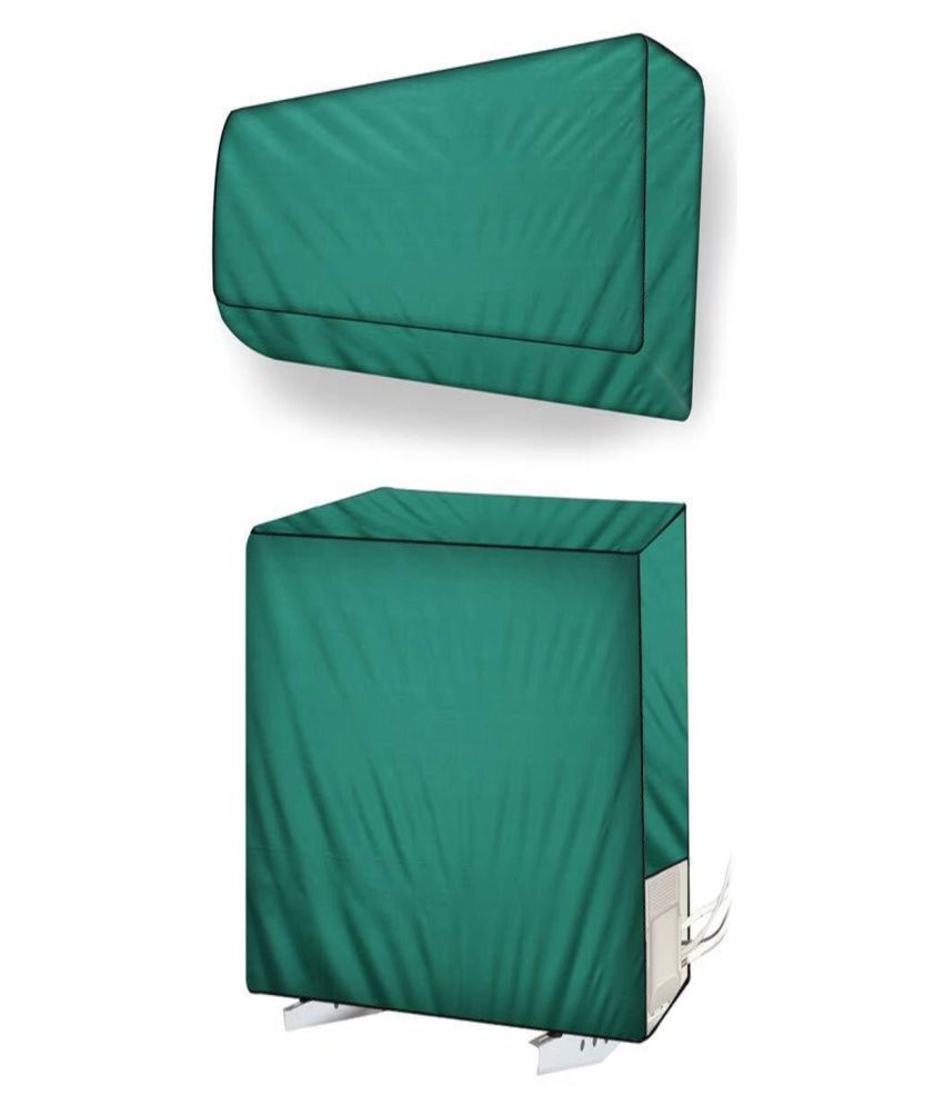 Fabfurn Single PVC Green AC Cover for 1.5 Ton Split AC