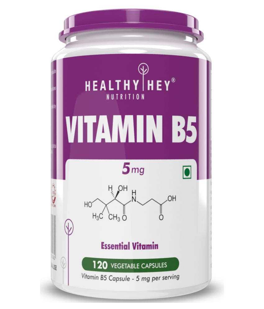 HEALTHYHEY NUTRITION Vitamin B5 5mg 120 Veg. Capsules Capsule 5 mg Buy HEALTHYHEY NUTRITION