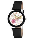 Cosmic - Black Leather Analog Womens Watch