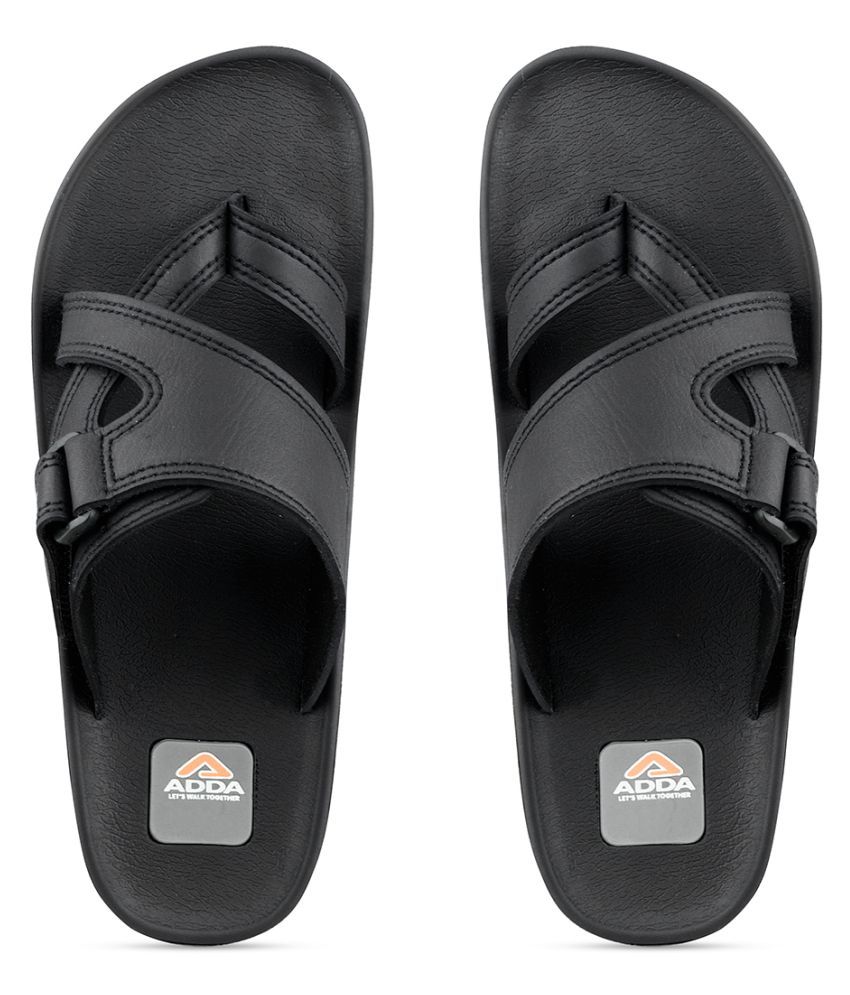 adda black flip flops