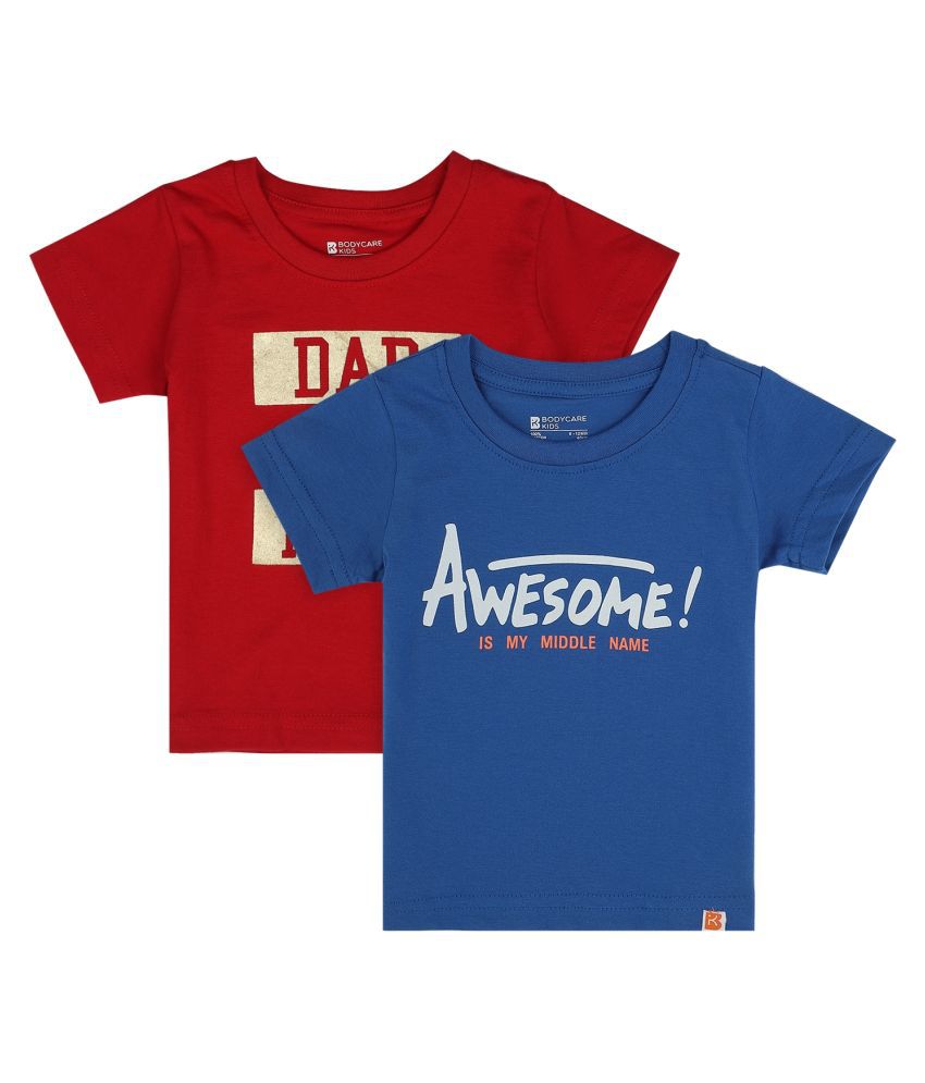     			Bodycare Kids Infant Boys Red  And Blue Antiviral T-Shirt Pack Of 2