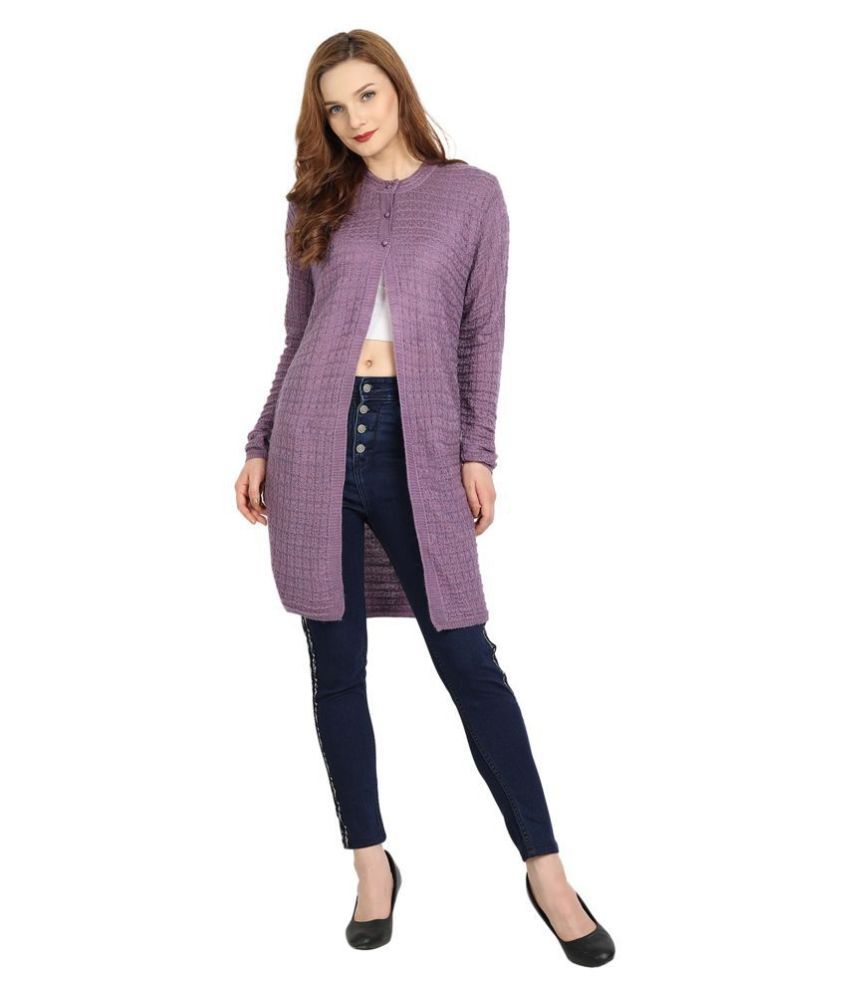     			Clapton Acrylic Pink Buttoned Cardigans -