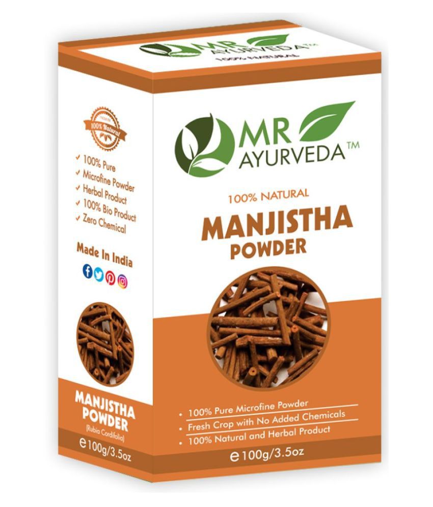     			MR Ayurveda 100% Organic Pure Manjistha Powder Face Pack Masks 100 gm