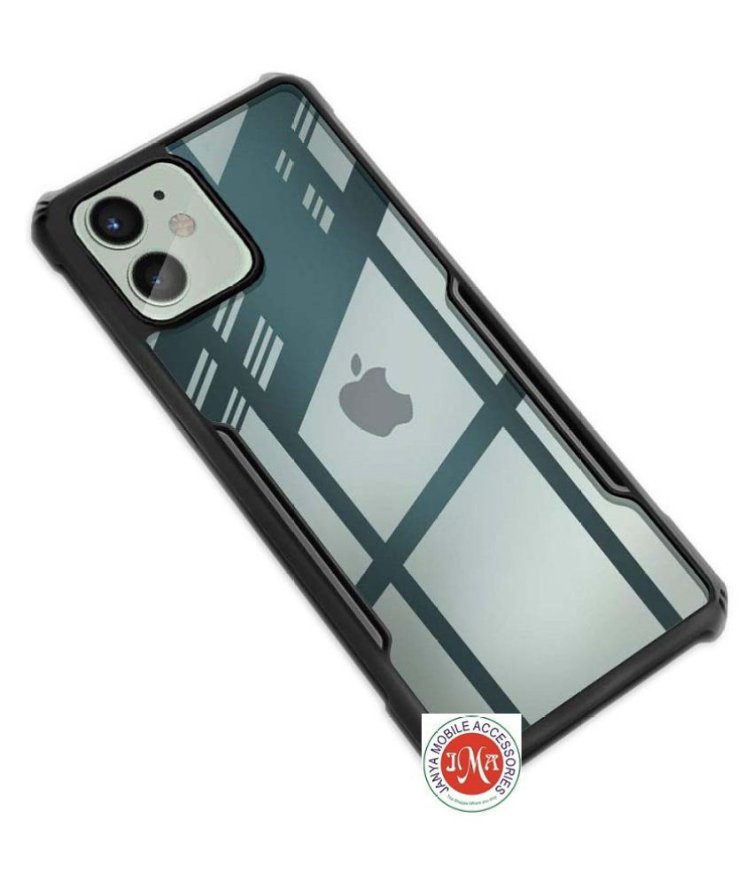 Apple iPhone 12 Shock Proof Case JMA - Transparent Slim Hybrid TPU Bumper Case