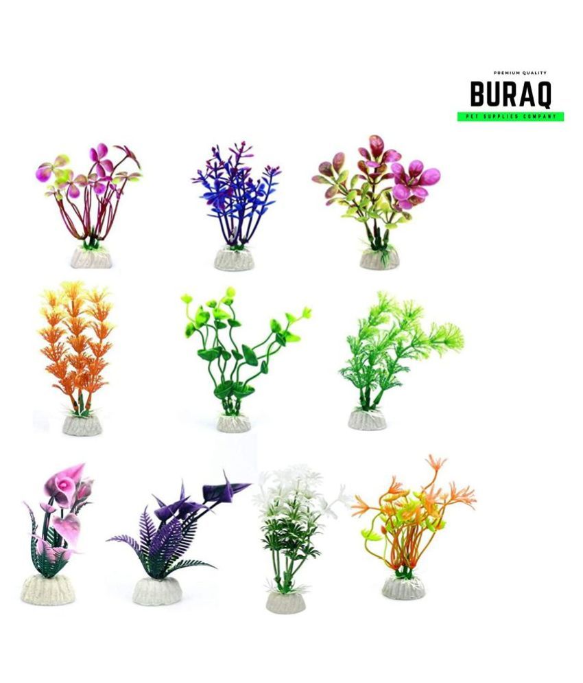 Aquarium Plants Fish Tank Decorations Artificial Aquatic Plants WITH Aqaurium internal filter