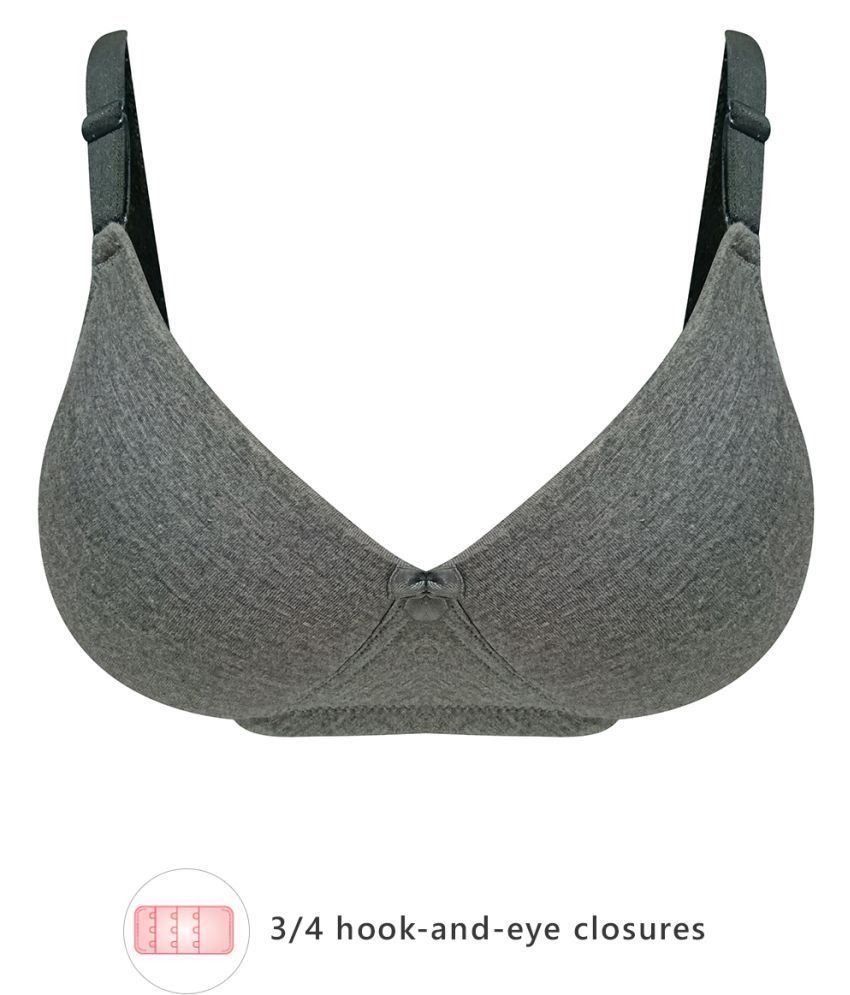     			Clovia Cotton Push Up Bra - Grey Single