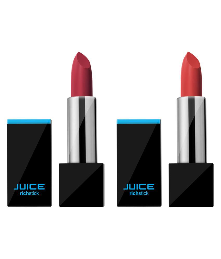     			Juice BOLD RED & SOFT CORAL Creme Lipstick M-25,M-62 Multi Pack of 2 200 g