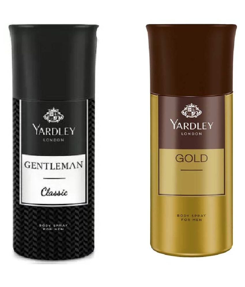     			Yardley London GOLD AND GENTLEMAN CLASSIC Deodorant Spray - For Men (150 ml each, Pack of 2)