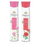 Yardley London English Rose and Royal Red Rose 150ML Each (Pack of 2) Body Spray - For Women