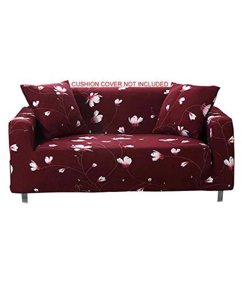     			House Of Quirk 2 Seater Maroon Polyester Single Sofa Cover