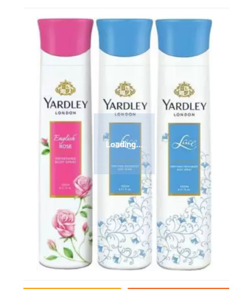     			Yardley London English Rose & Lace Deodorant Spray Deodorant Spray - For Men  (150 ml each, Pack of 3)