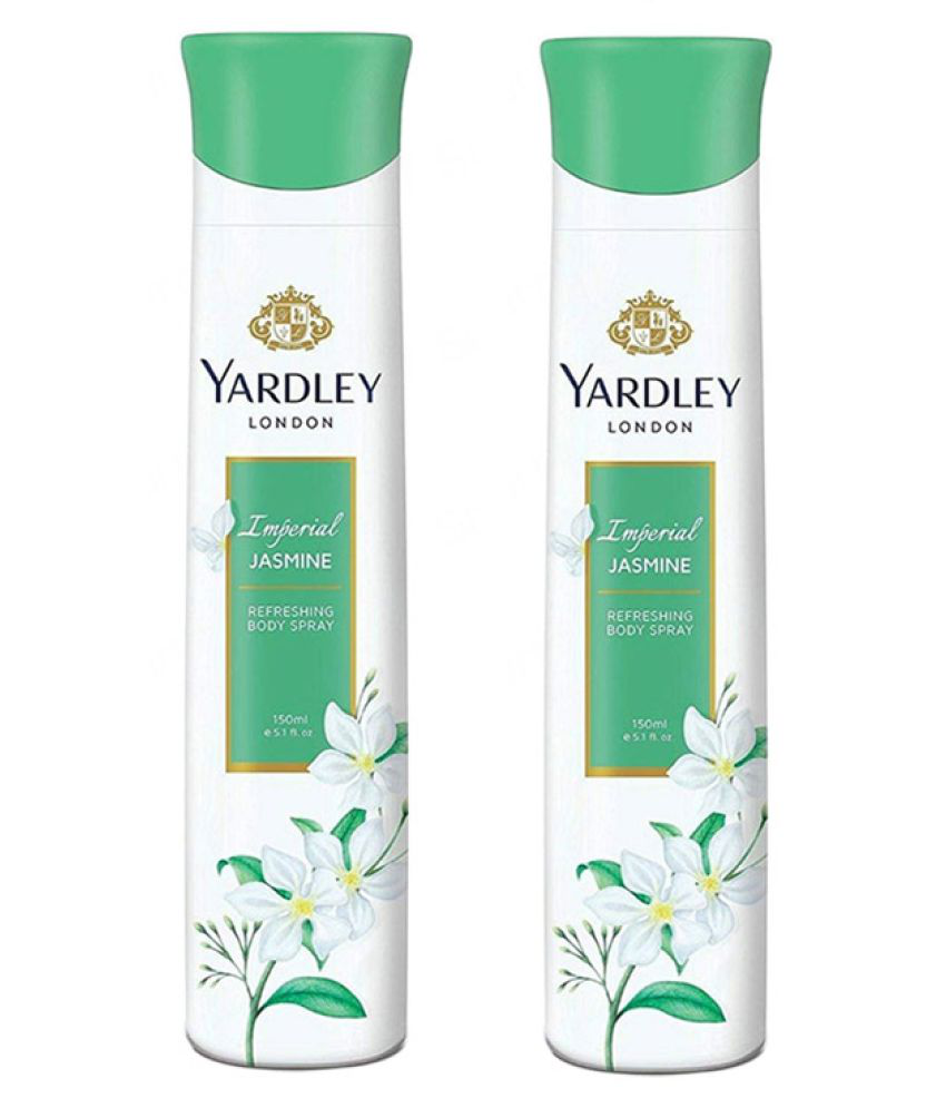     			Yardley London IMPERIAL JASMINE Body Spray - For Women,pack of 2,150 ml each