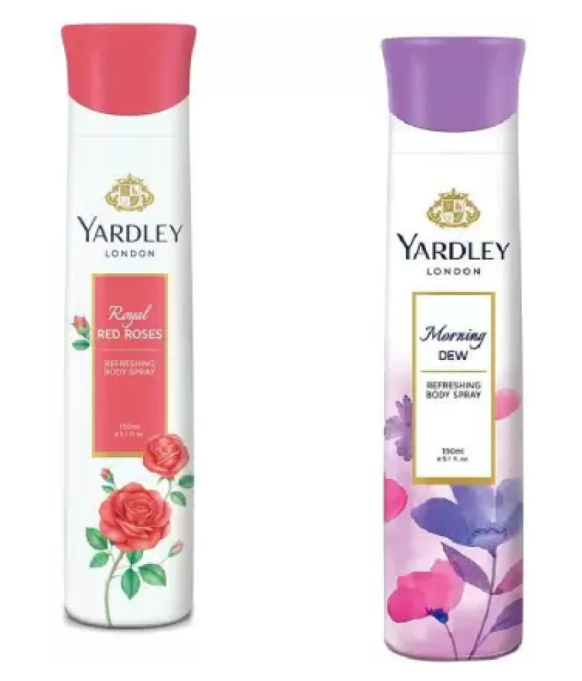     			Yardley London Morning Dew Royal Red Rose Deodorant Spray - For Men & Women  (150 ml each, Pack of 2).