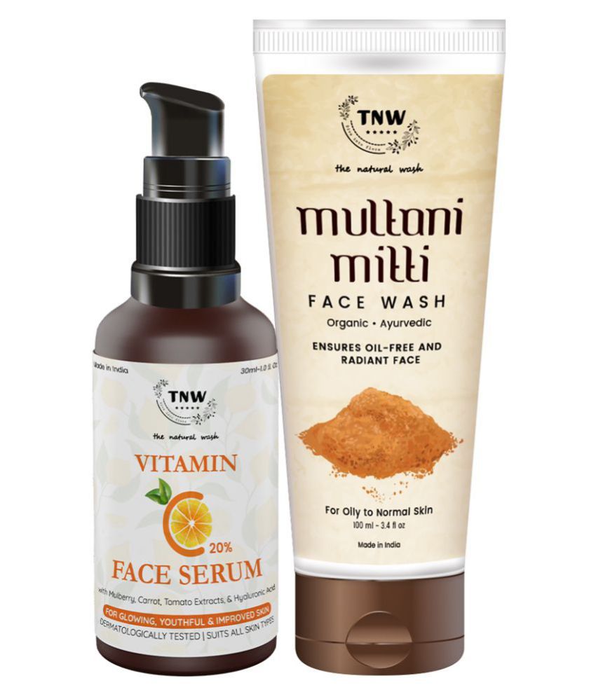     			TNW - The Natural Wash Multani Mitti Face Wash & Vitamin C Face Serum Face Serum 100 mL Pack of 2