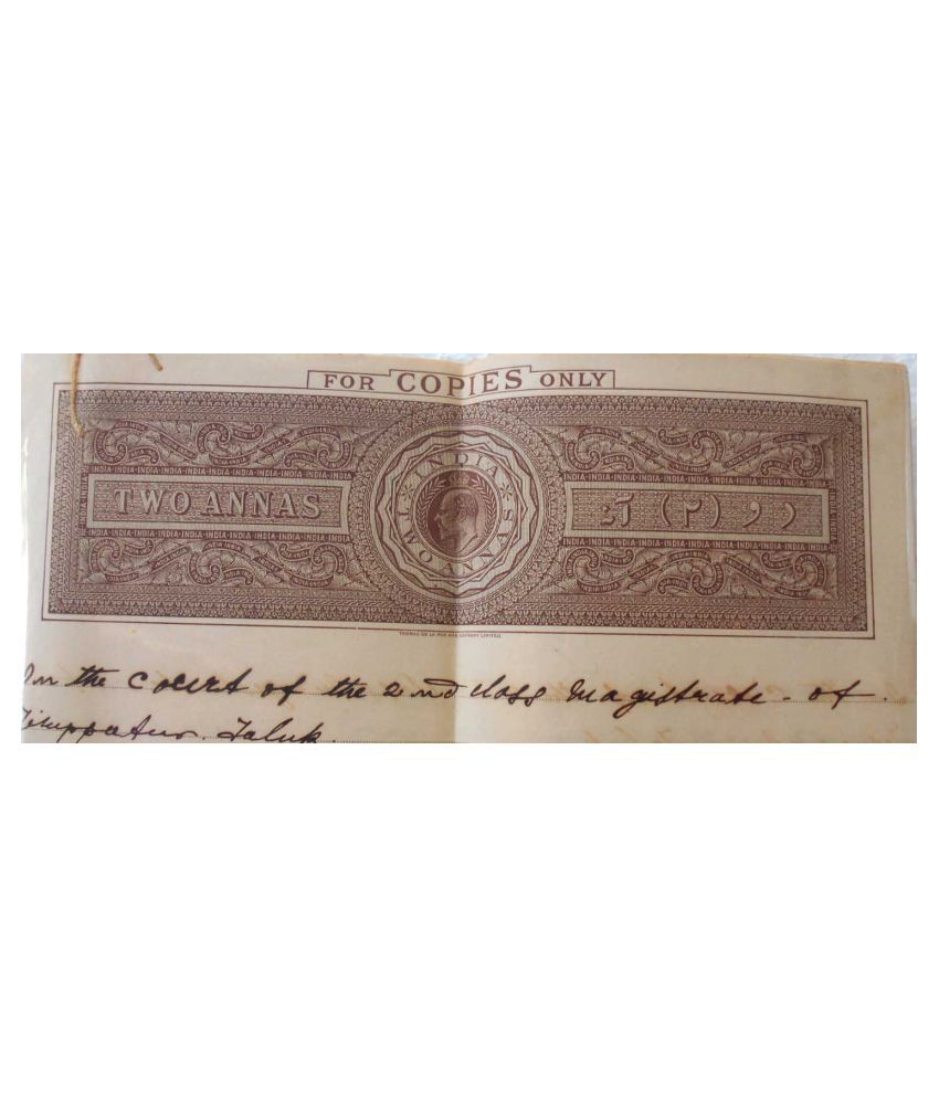     			50 PAPERS LOT - BRITISH INDIA - 2 Annas - KING EDWARD VII ( KE VII ) ( 1902 - 1912 ) - BOND PAPER - REVENUE COURT FEE - more than 100 years old vintage collectible