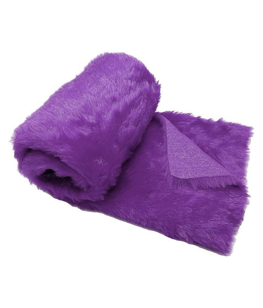     			PRANSUNITA Super Soft Purple Fur Cloth, Size 38" x 32", Hair Length 2 cm, Used for Dresses, Home Furnishing, Soft Toys Making, Jackets Etc