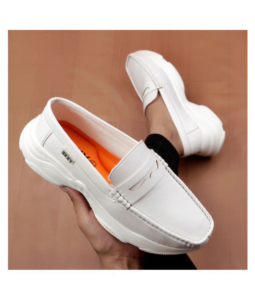     			BXXY White Loafers