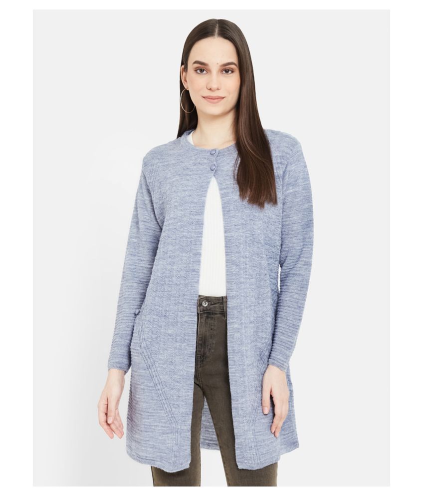     			Duke Woollen Blue Pullovers -