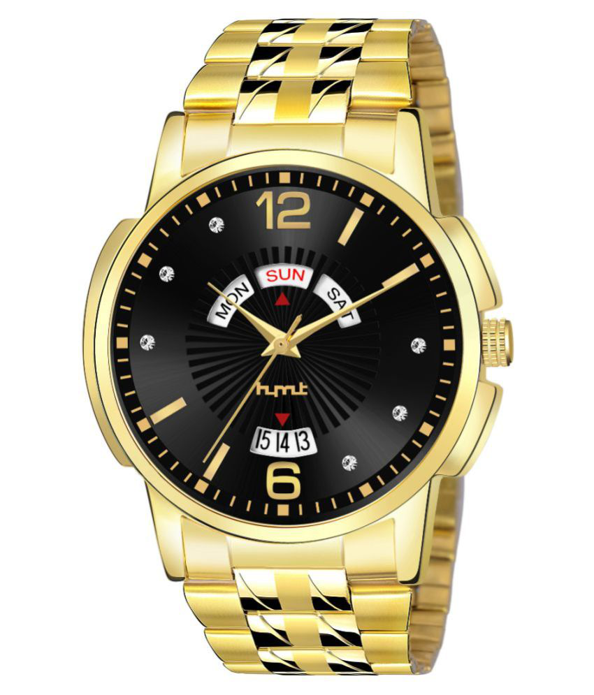     			HYMT - Gold Stainless Steel Analog Men's Watch
