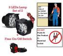 Stylopunk  Bike 9 LED 10W Fog Light For Two Wheelers - Set of 2 (On/Off Switch Free)- Please Use Expert for Installation