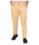 AADHAR Beige Cotton Blend Trackpants