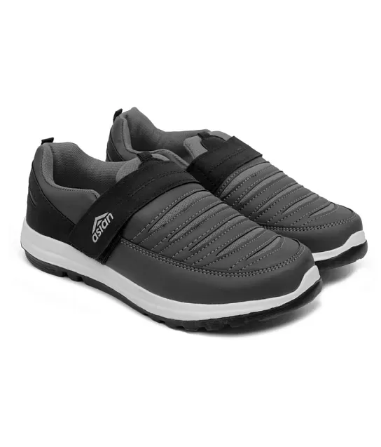 Buy BLACKTOWN Ultra Lite Slip On Running Shoes for Men Black White at  Amazon.in
