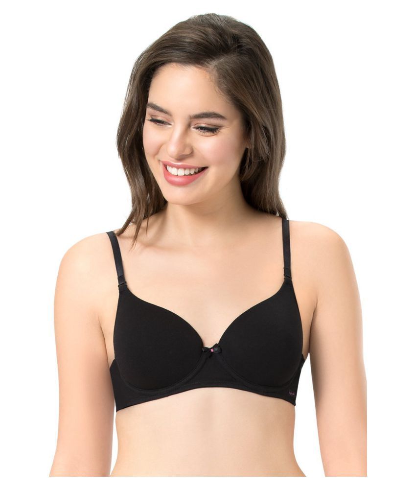     			Everyde by Amante Cotton Lightly Padded Women's Everyday Bra ( Black )