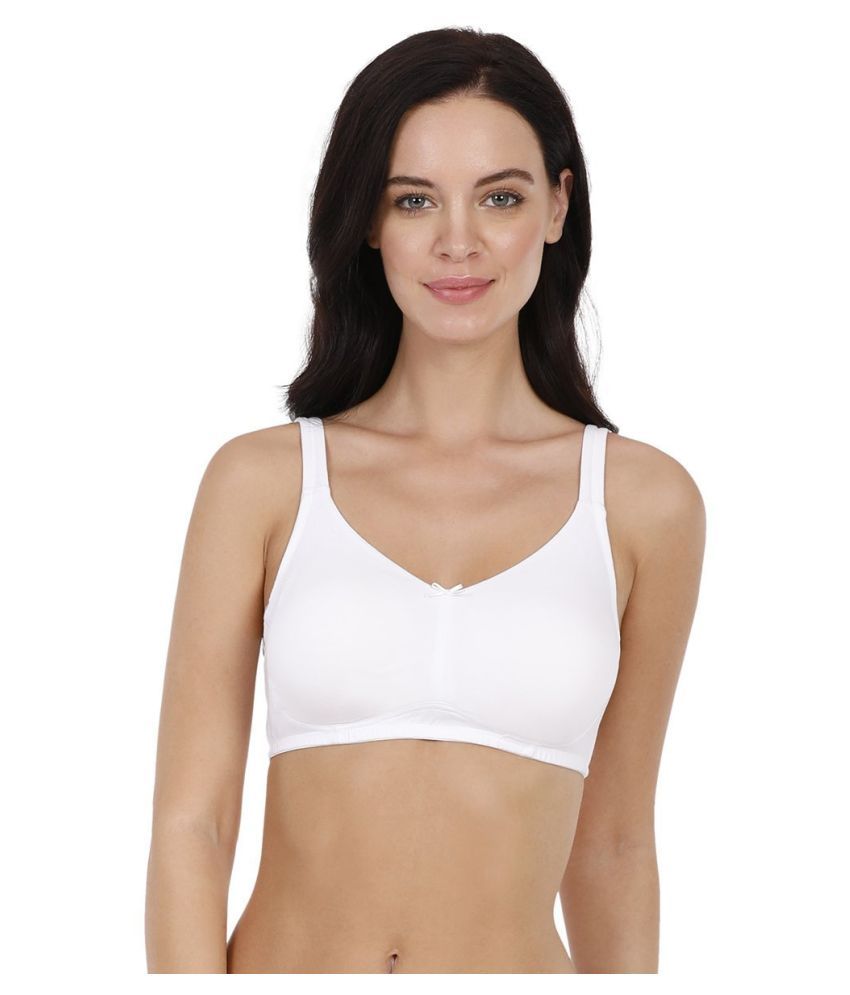     			Everyde by Amante Cotton Everyday Bra - White Single