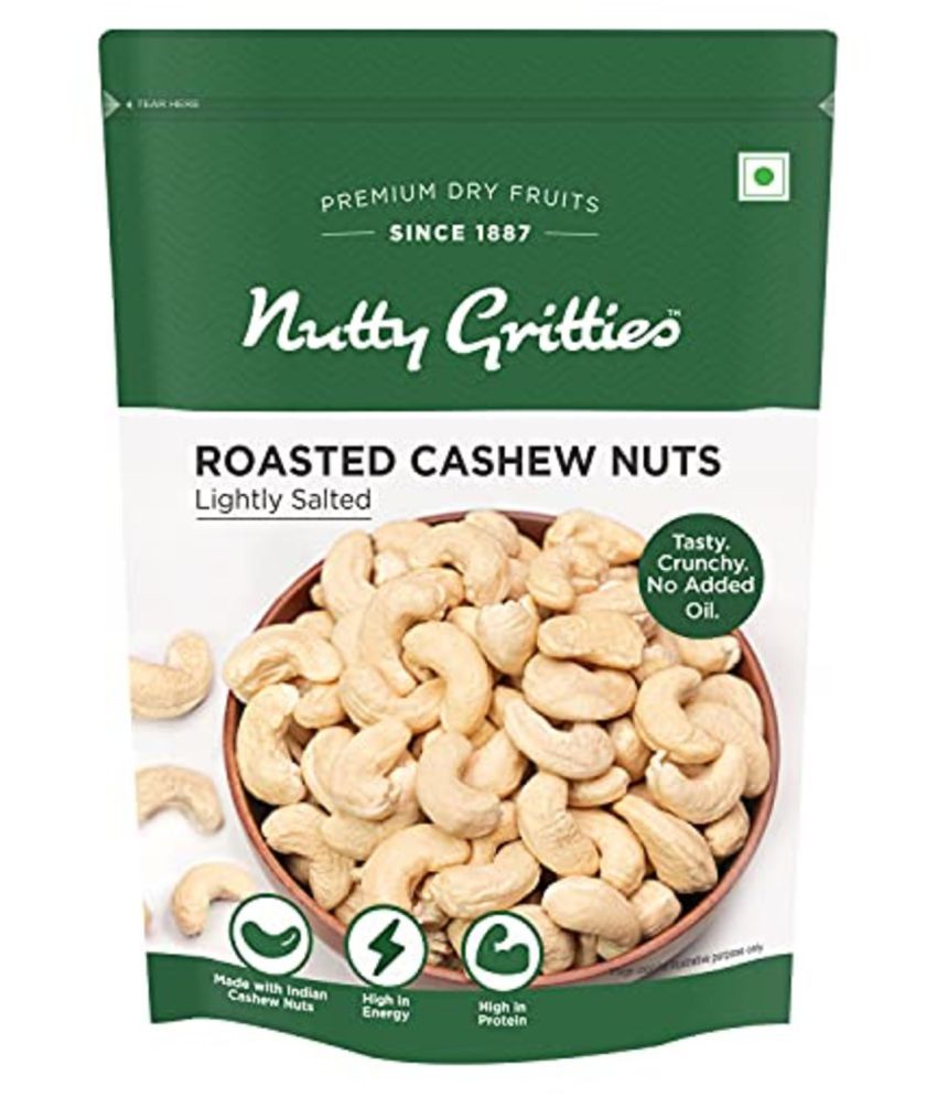     			Nutty Gritties Salted Cashews Premium Pack- Roasted and Lightly Salted,  200 g