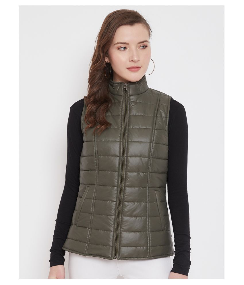     			Purys Polyester Green Quilted/Padded Jackets Single