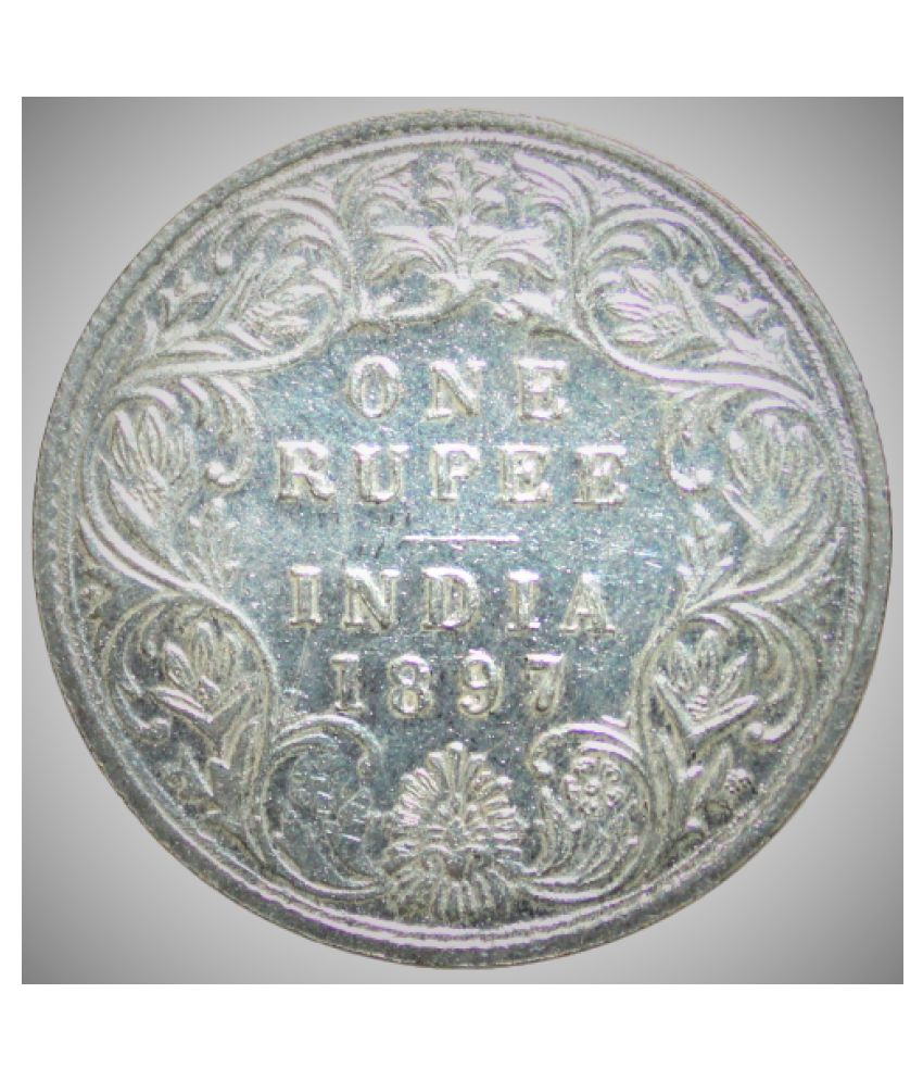     			1 Rupee (1897) Victoria Empress -  india Silverplated fancy Coin - Only for Collection purpose not for resale