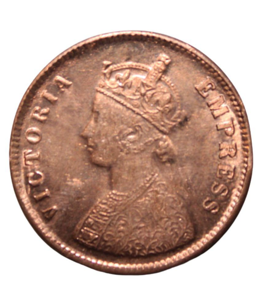     			Half Anna 1877 - Empress Queen British India Old and Rare Coin
