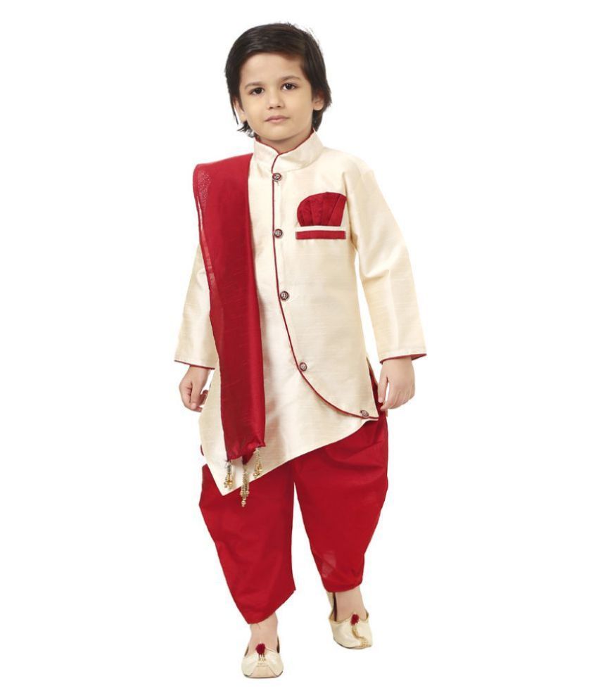     			Boy's Tasar Kurta & Pyjama Dopatta Set