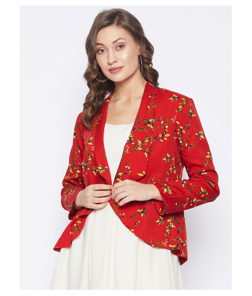    			Purys Polyester Blend Shrugs - Red Single
