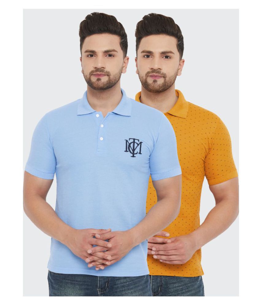     			The Million Club - Blue Polyester Regular Fit Men's Polo T Shirt ( Pack of 2 )