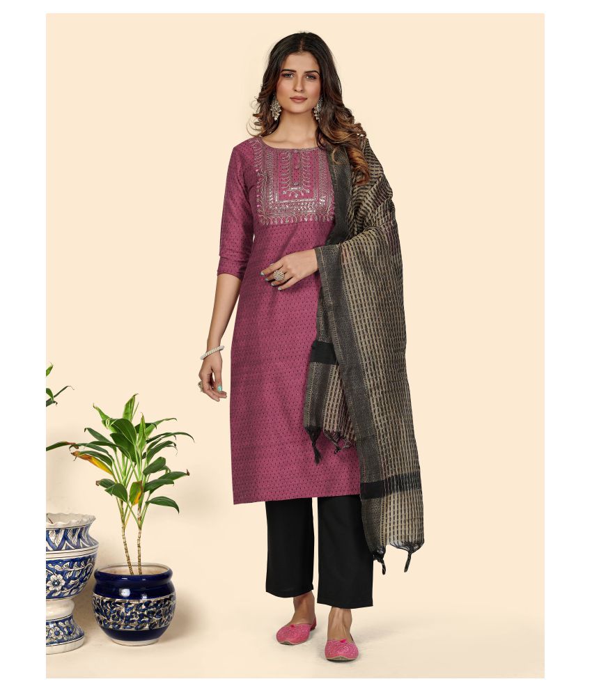     			Vbuyz Cotton Kurti With Pants - Stitched Suit Single