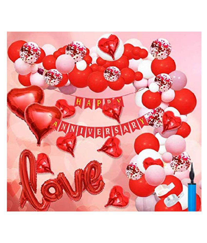     			Blooms Event Red Theme   Happy Anniversary Combo set