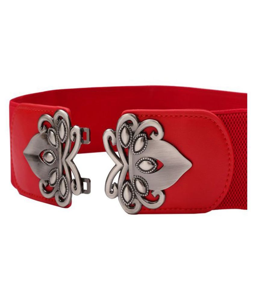     			Romp Fashion Women's Red Faux Leather Casual Belt ( )