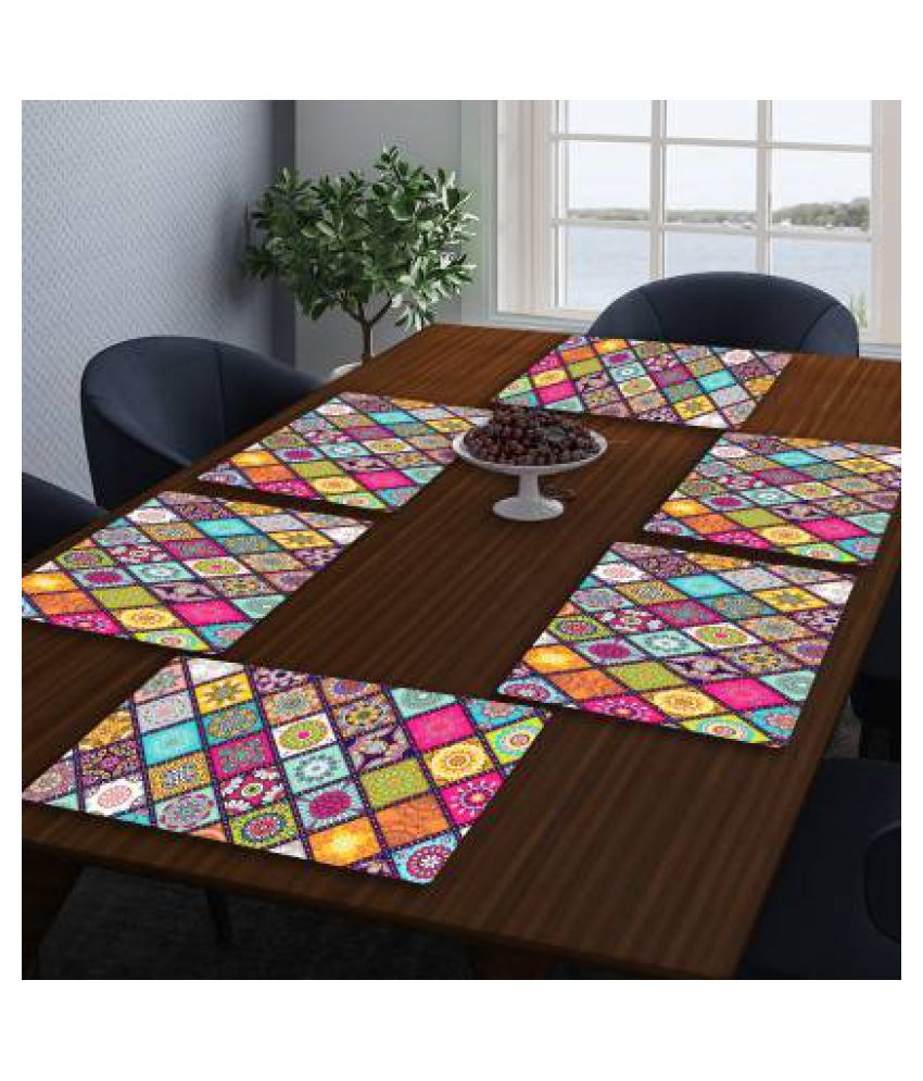     			Revexo Set of 6 PVC Table Mats