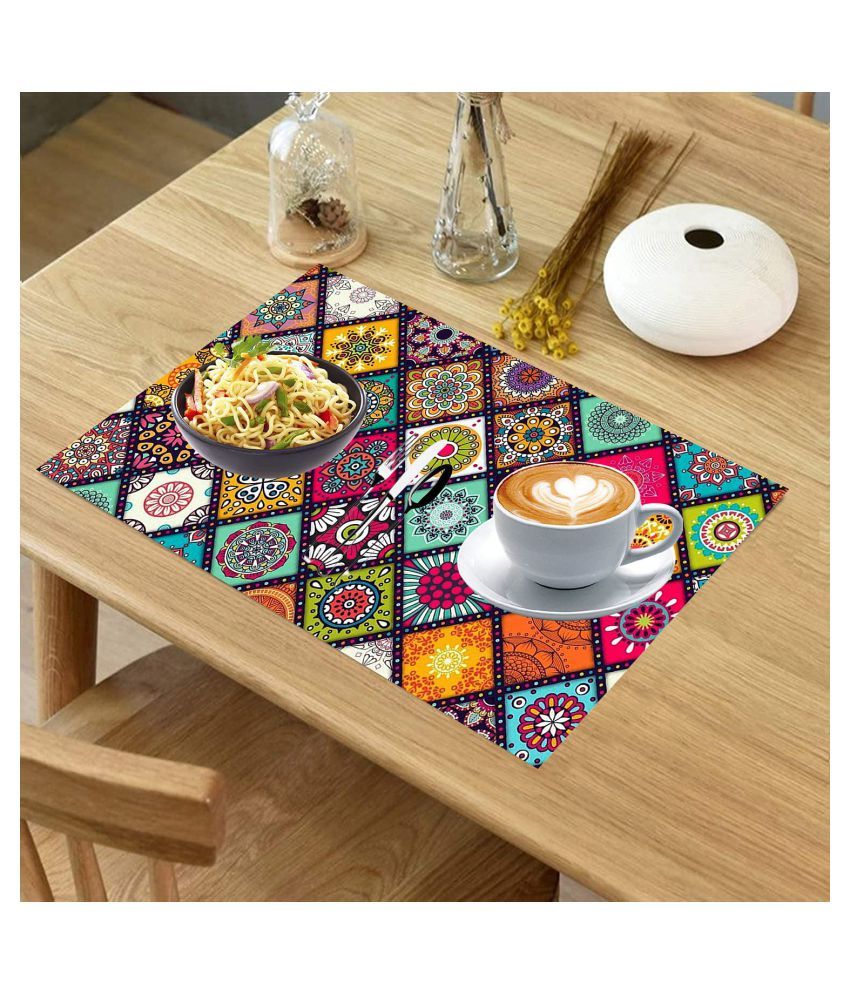     			Revexo Set of 6 PVC Table Mats