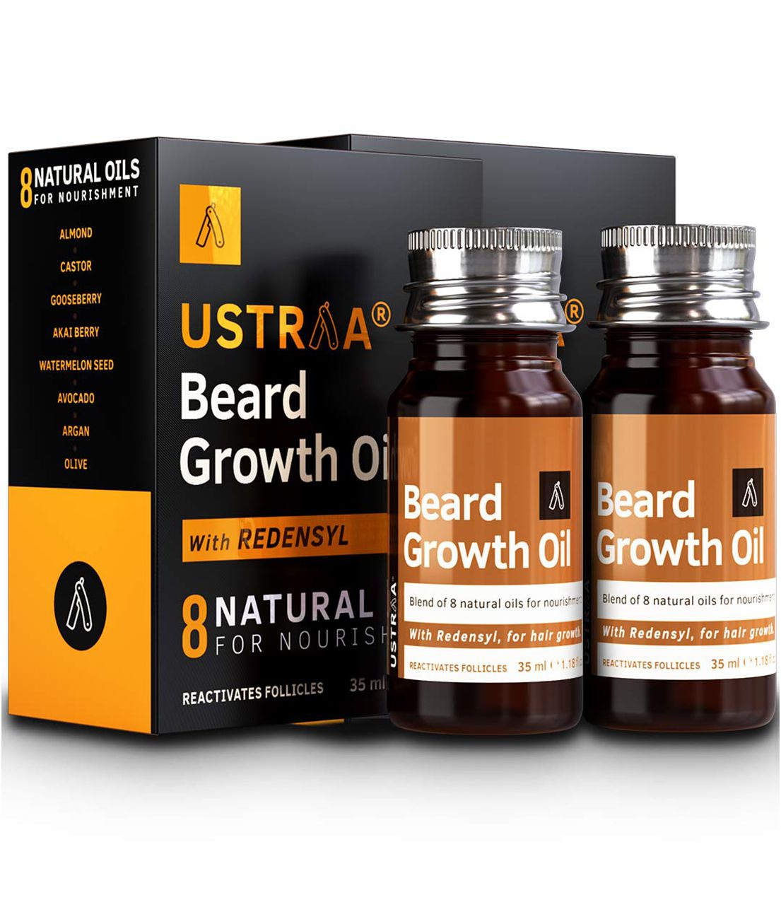     			Ustraa - 35mL Growth Increasing Beard Oil (Pack of 2)