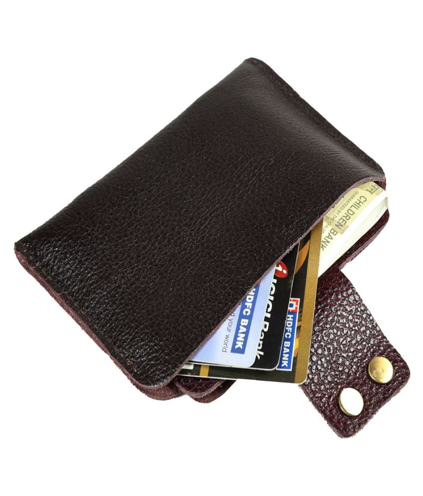     			Style 98 Black Leather Credit/Debit Card 6 Slot Card Holder For Men & Women