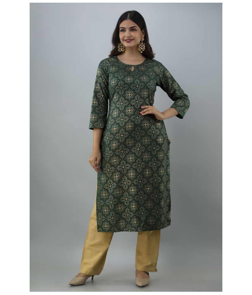     			FABRR Cotton Kurti With Pants - Stitched Suit