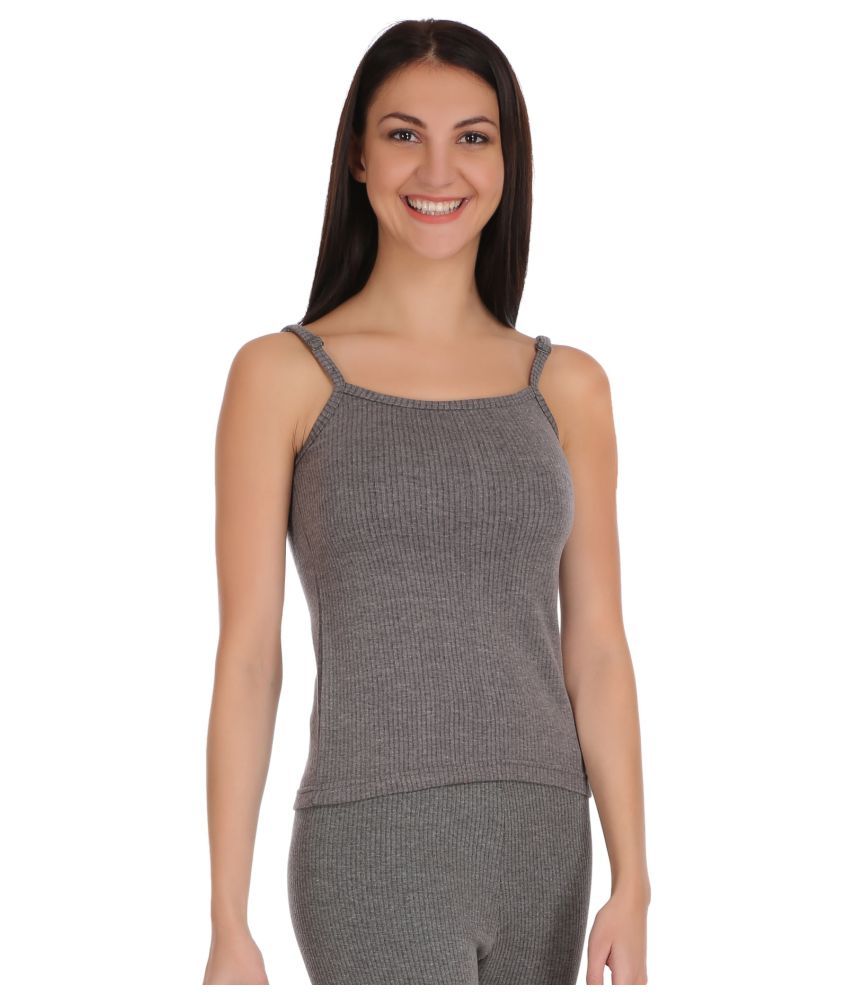     			Selfcare Cotton Blend Topwear - Grey Single