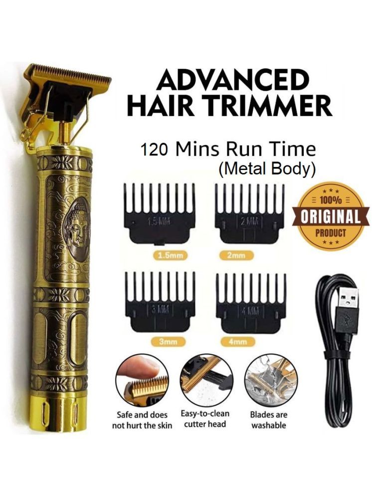     			Kapalin Metal Hair Trimmer Gold Cordless Beard Trimmer With 120 minutes Runtime