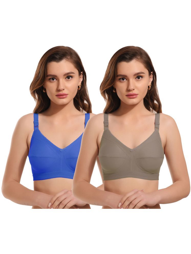     			Elina Pack of 2 Cotton Non Padded Minimizer Bra For Women ( Multicolor )