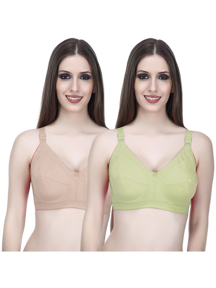     			Elina Pack of 2 Cotton Non Padded Minimizer Bra For Women ( Multicolor )