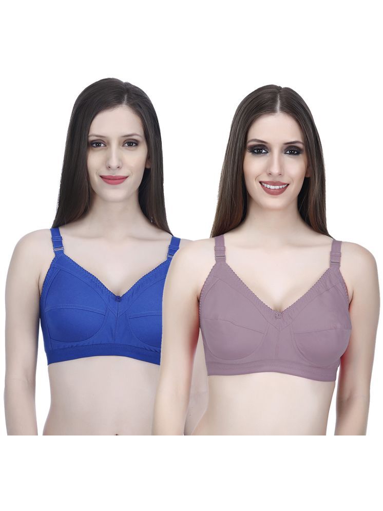     			Elina Pack of 2 Cotton Non Padded Minimizer Bra For Women ( Multicolor )